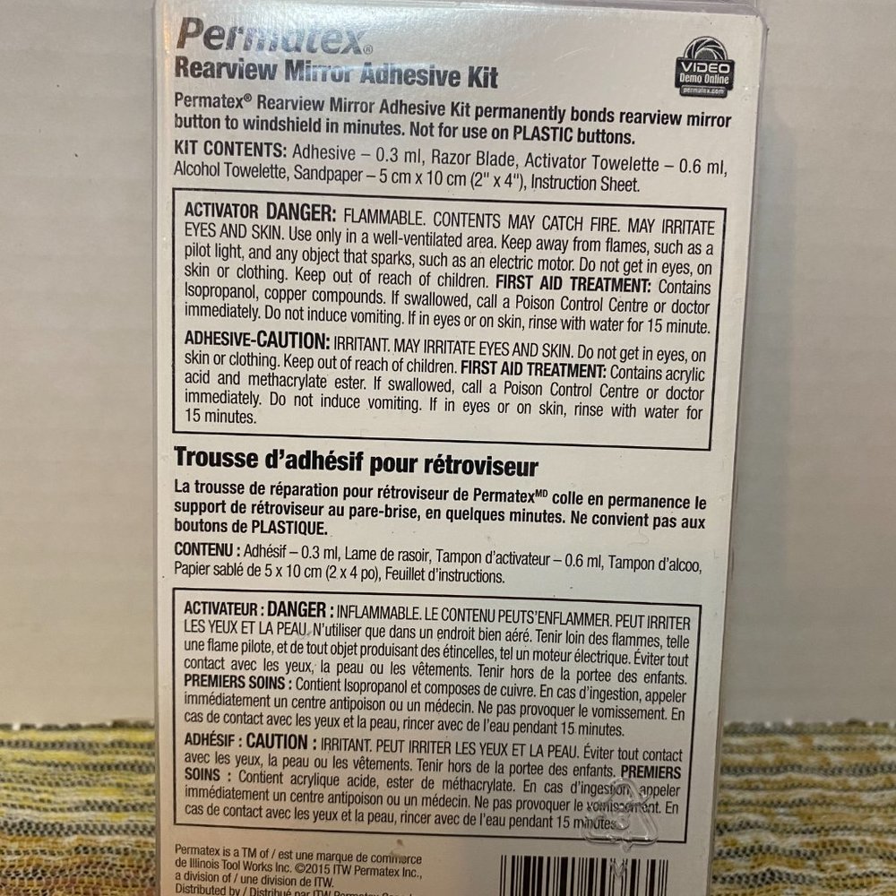 Permatex Rearview Mirror Adhesive Kit  #90353 - Picture 2 of 2